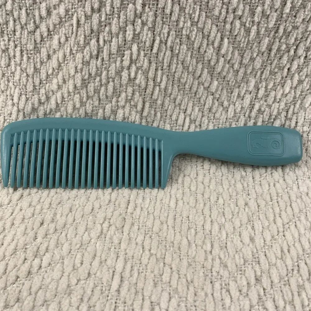 70's Vintage AVON Aqua‎ Blue Teal Seahorse Comb Long Wet Hair Detangling Comb 8